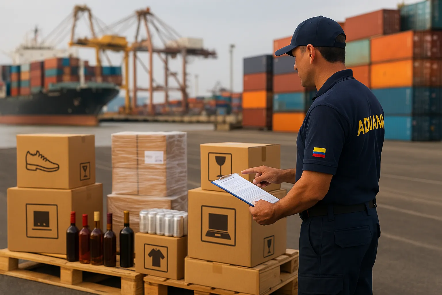 Operación logística en puerto venezolano