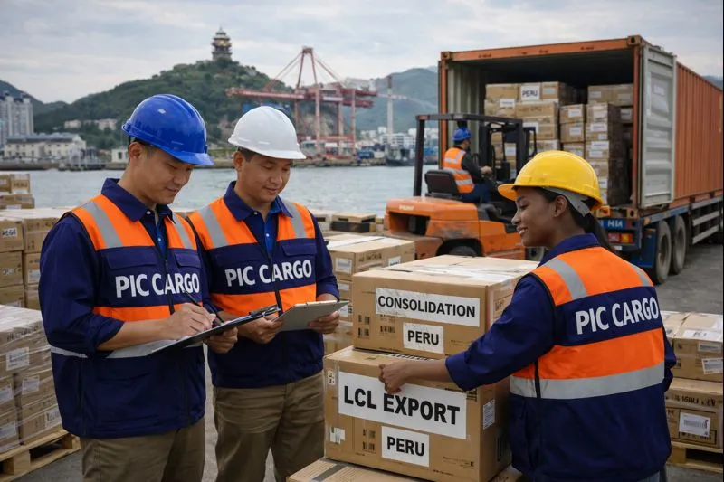 Consolidación de carga LCL en origen (referencial)