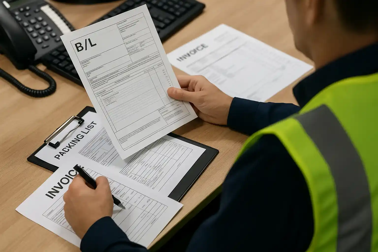 Revisión de BL, factura y packing list