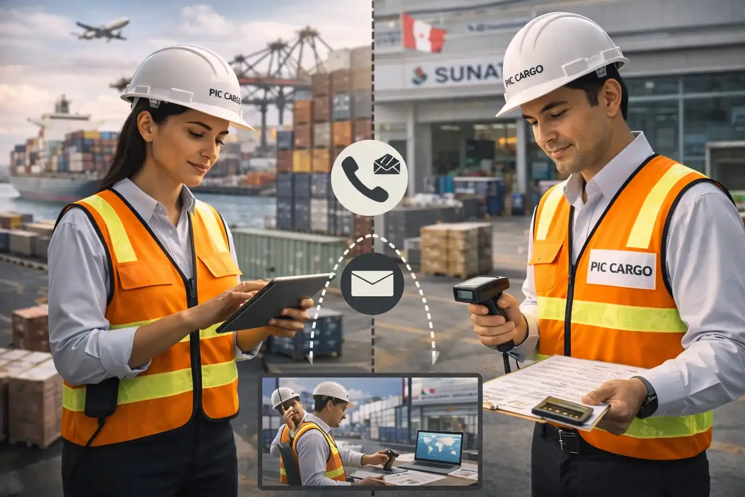 Coordinación logística y aduanera en una importación