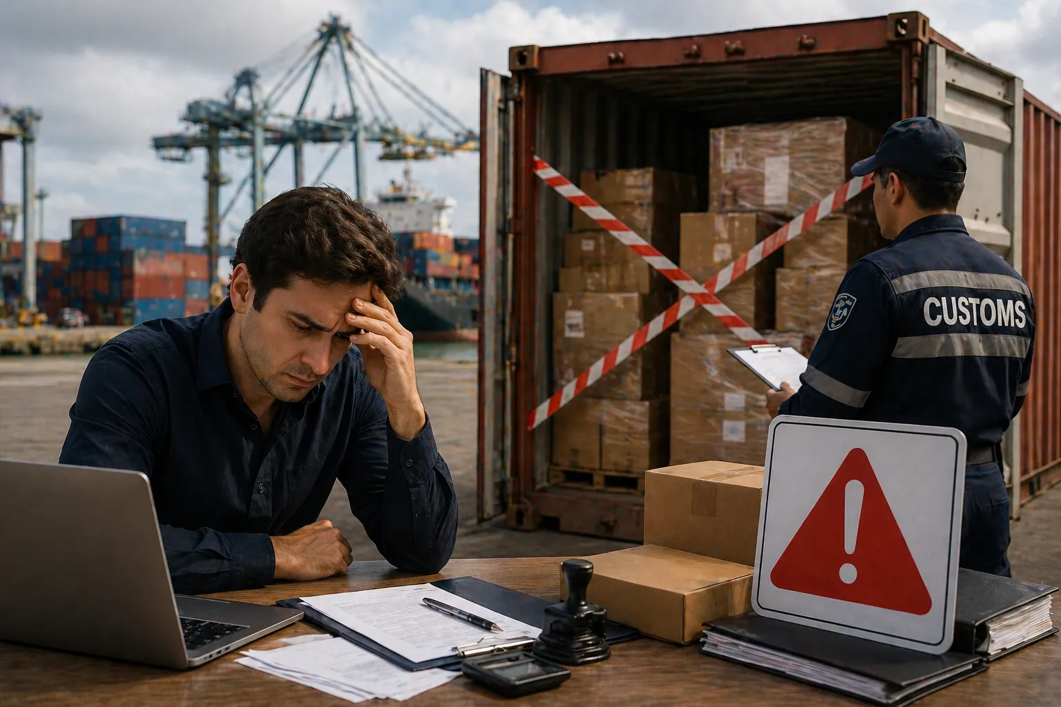 Documentos retenidos y revisión de carga de importación