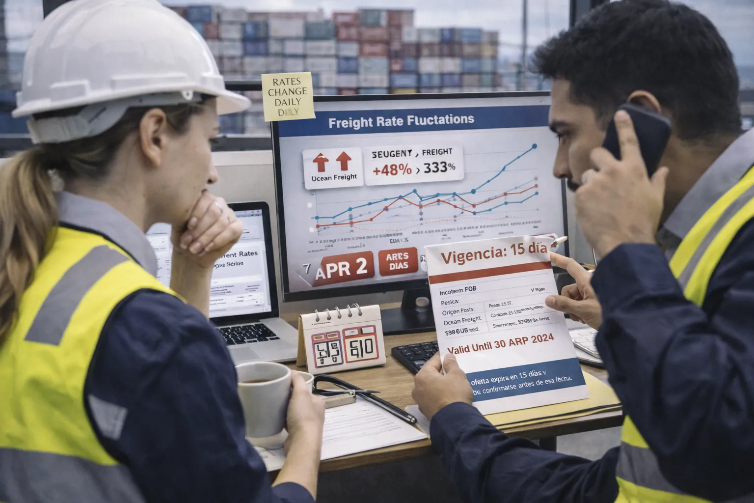 Revisión de vigencia de cotización logística