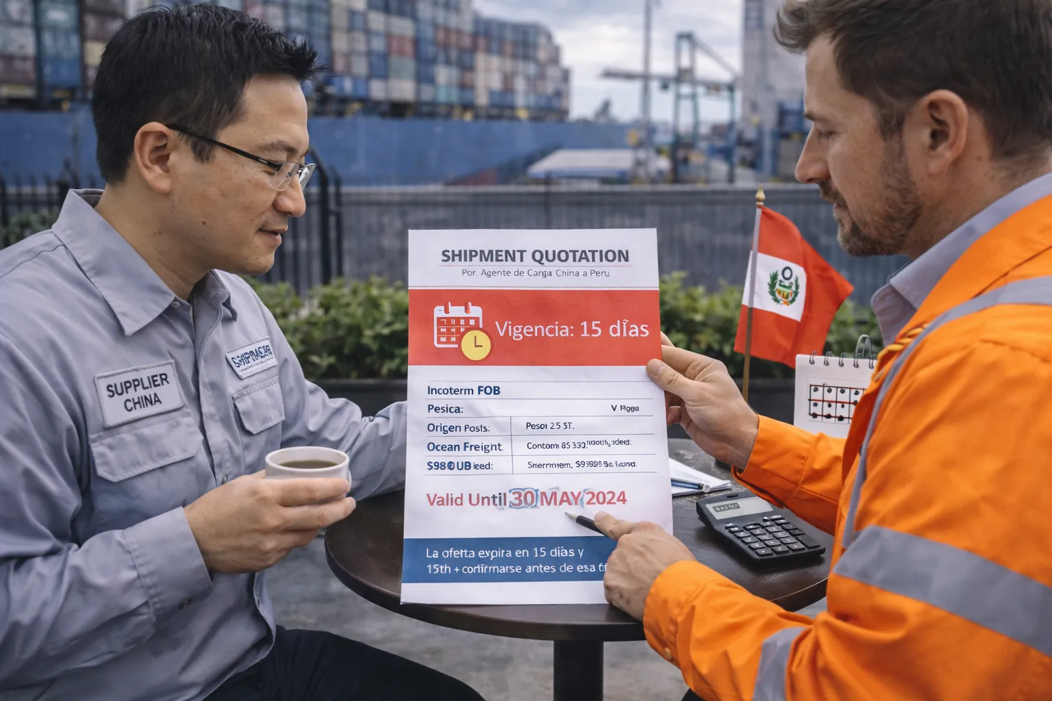 Planificación logística y revisión de cotizaciones internacionales