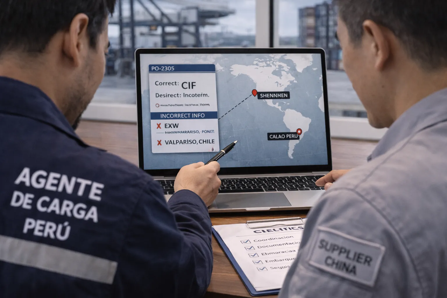 Coordinación de recojo y embarque internacional