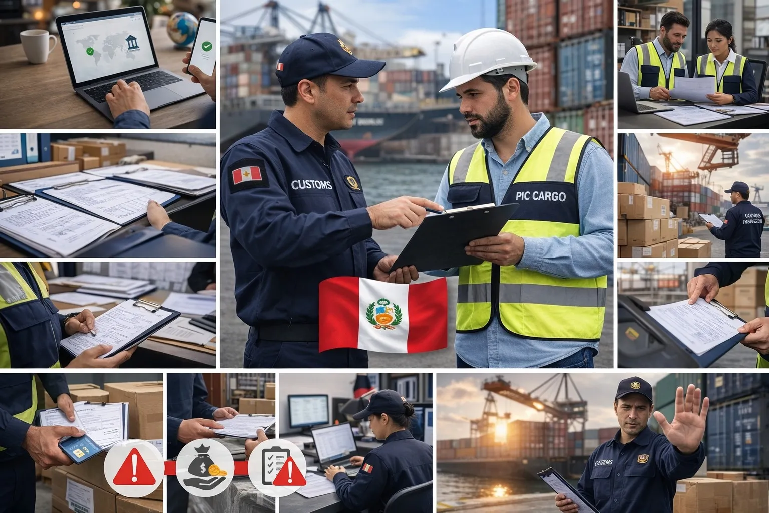 Documentos comerciales revisados para aduana