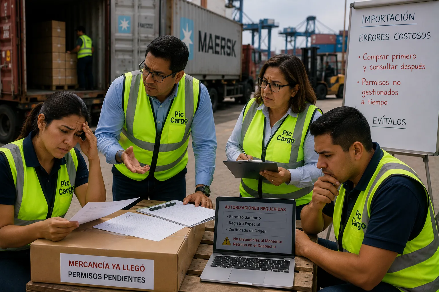 Descubrir los permisos cuando la mercancía ya llegó