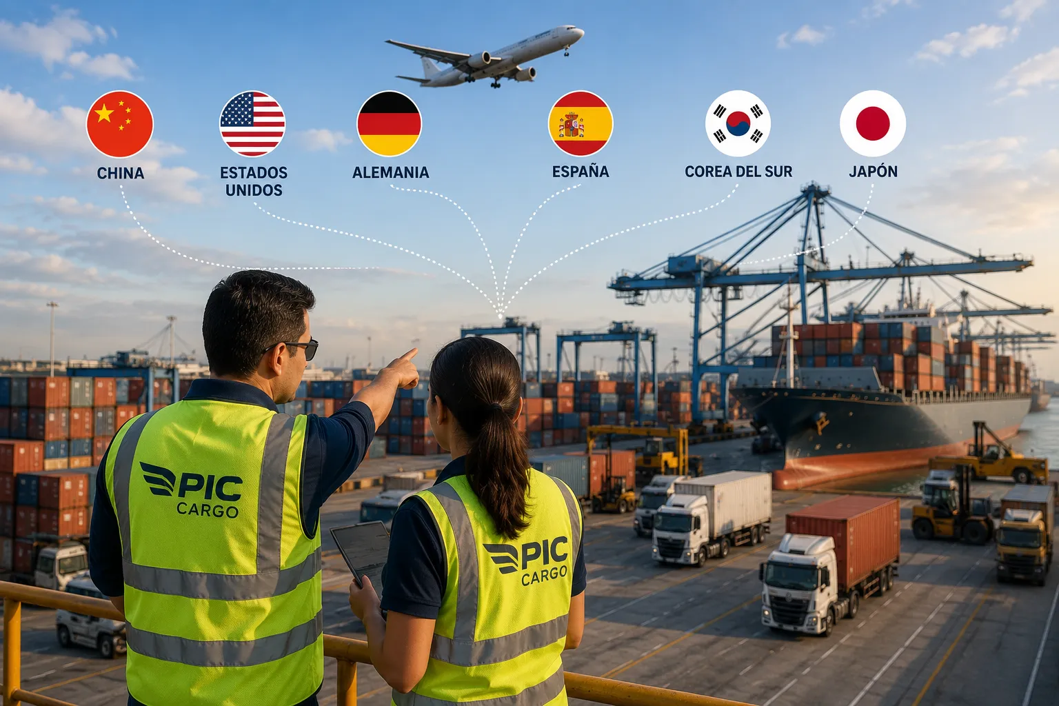 Coordinación de importaciones internacionales hacia Perú