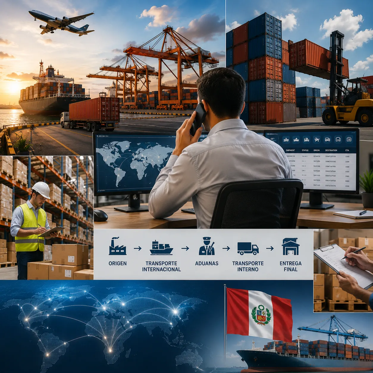Freight Forwarder en Perú coordinando logística internacional